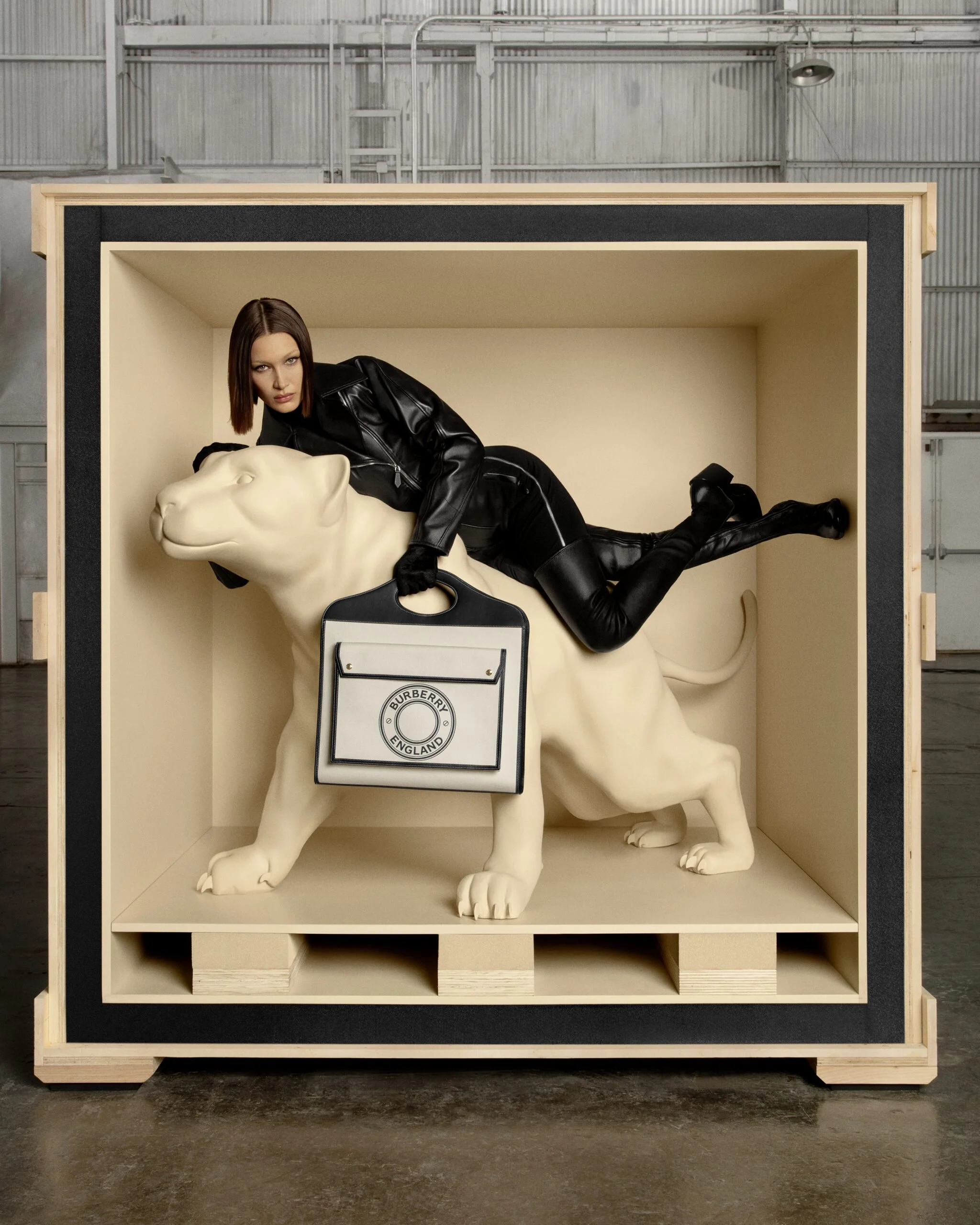 Bella Hadid in Burberry The Pocket Bag Fall 2020 Campaign Anne of Carversville